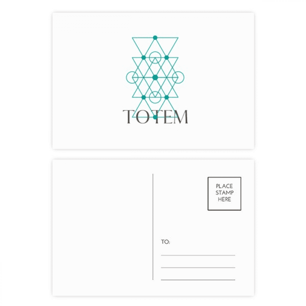 geometry line triangular postcard set birthday mailing thanks greeting ...