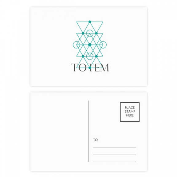 geometry line triangular postcard set birthday mailing thanks greeting card