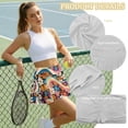 thumbnail image 6 of KUIFORTI Purple Flower Golf Skirts for Women Breathable High Waisted with Pockets Inner Shorts Hard Wearing Casual Athletic Skirts for Athletic Skorts Sports Running Pickleball, 6 of 7