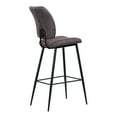 thumbnail image 4 of Armen Living Buckley 26" Counter Stool in Gray and Matte Black, 4 of 7