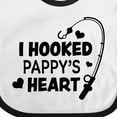 thumbnail image 4 of Inktastic I Hooked Pappy's Heart with Fishing Rod Boys or Girls Baby Bib, 4 of 4