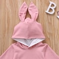 thumbnail image 5 of Kiapeise Baby Easter Romper Cartoon  Bunny Long Sleeve Hooded Bodysuit, 5 of 7