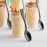 Visions 4 Black Plastic Tasting Spoon - 500/Case