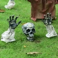 thumbnail image 4 of Piquets de Pelouse Effrayants de Zombie Squelette Accessoire Décorations d'Halloween Vert, 4 of 6