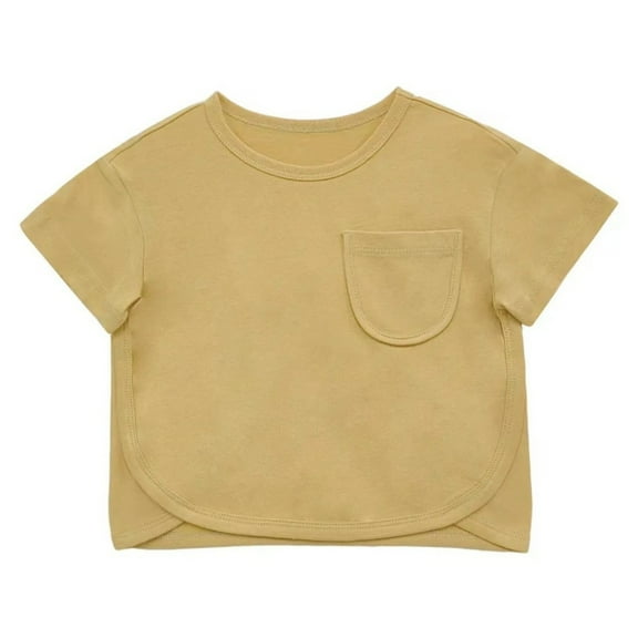 XBASW 3-24M Boys Girls Short-Sleeved T-Shirt for Baby Newborn Candy Color Tops Summer Crewneck Cotton Tees