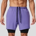 thumbnail image 4 of Men'S 2 in 1 Running Shorts Quick Dry Gym Athletic Workout Shorts for Men with Phone Pockets XL, 4 of 9