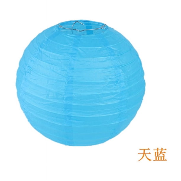 Nvzi Faroles de papel decorativos, faroles de papel colgantes, faroles para interiores y exteriores para lámparas de hogar, fiestas, decoración de eventos (azul, 10 piezas)