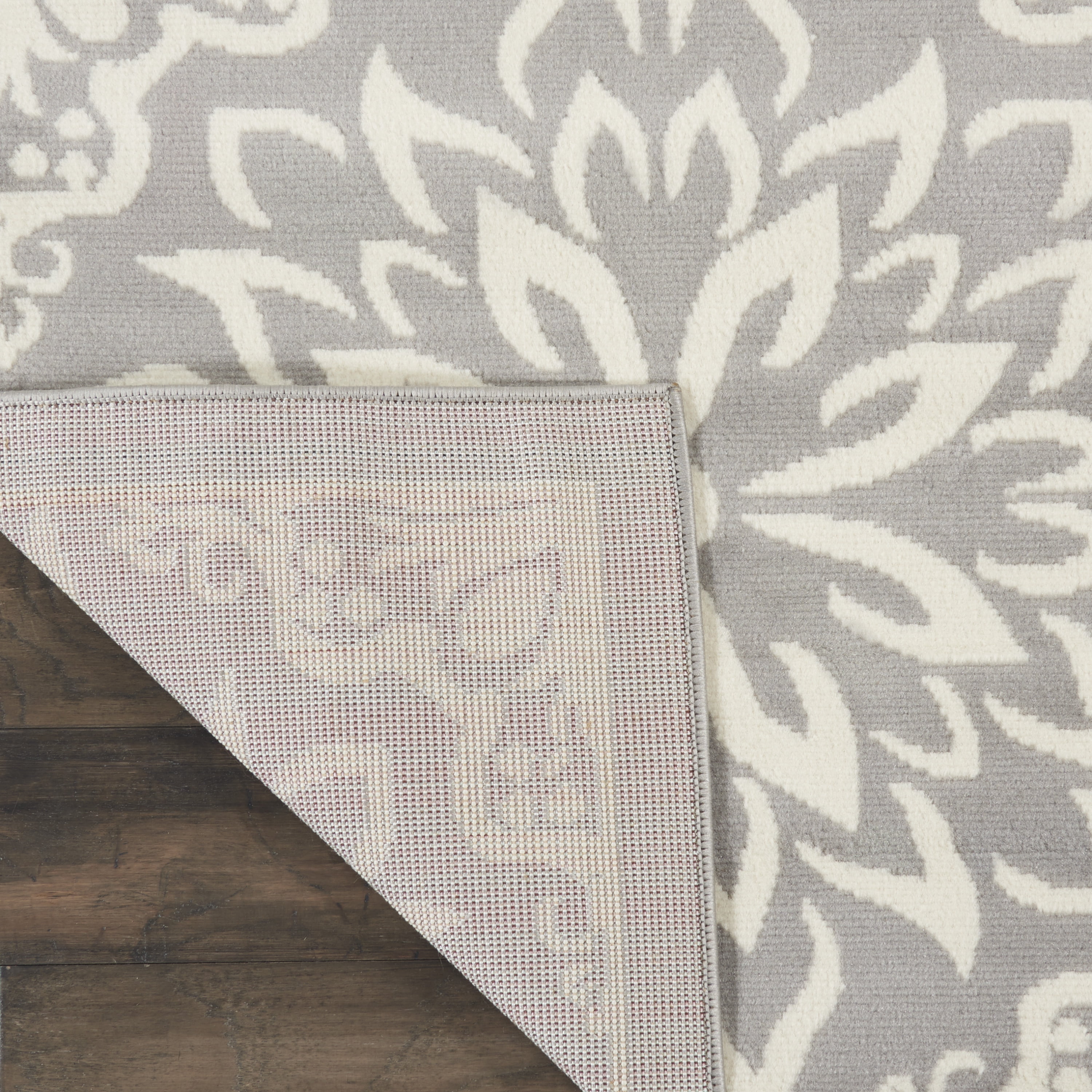 Nourison Bliss Modern Floral Ivory/Grey 7'10" x 9'10" Area Rug, (8' x 10')