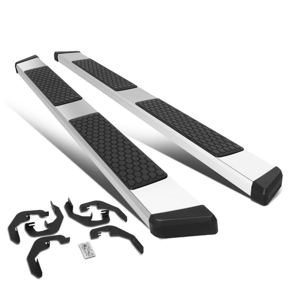 DNA Motoring 5" Chrome Side Step Nerf Bars Running Boards for 2007-2019 Silverado Sierra Extended Cab