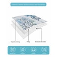 thumbnail image 5 of Quilts Twin Size Bedding Set, Blue Coastal Lightweight Quilted Comforter, Summer Retro Ocean Sea Corals Starfish Shells Soft Reversible Bedspread Coverlet with Pillow Covers for All Season, 68" x 86", 5 of 7