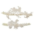 thumbnail image 1 of simhoa 2Pcs Bridal Garters Wedding Garter Set Costume Thigh Rings Elastic Hand Sewn Leg beige, 1 of 8