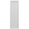 thumbnail image 5 of Ekena Millwork 15"W x 61"H True Fit PVC Single Panel Herringbone Modern Style Fixed Mount Shutters, White (Per Pair - Hardware Not Included), 5 of 9