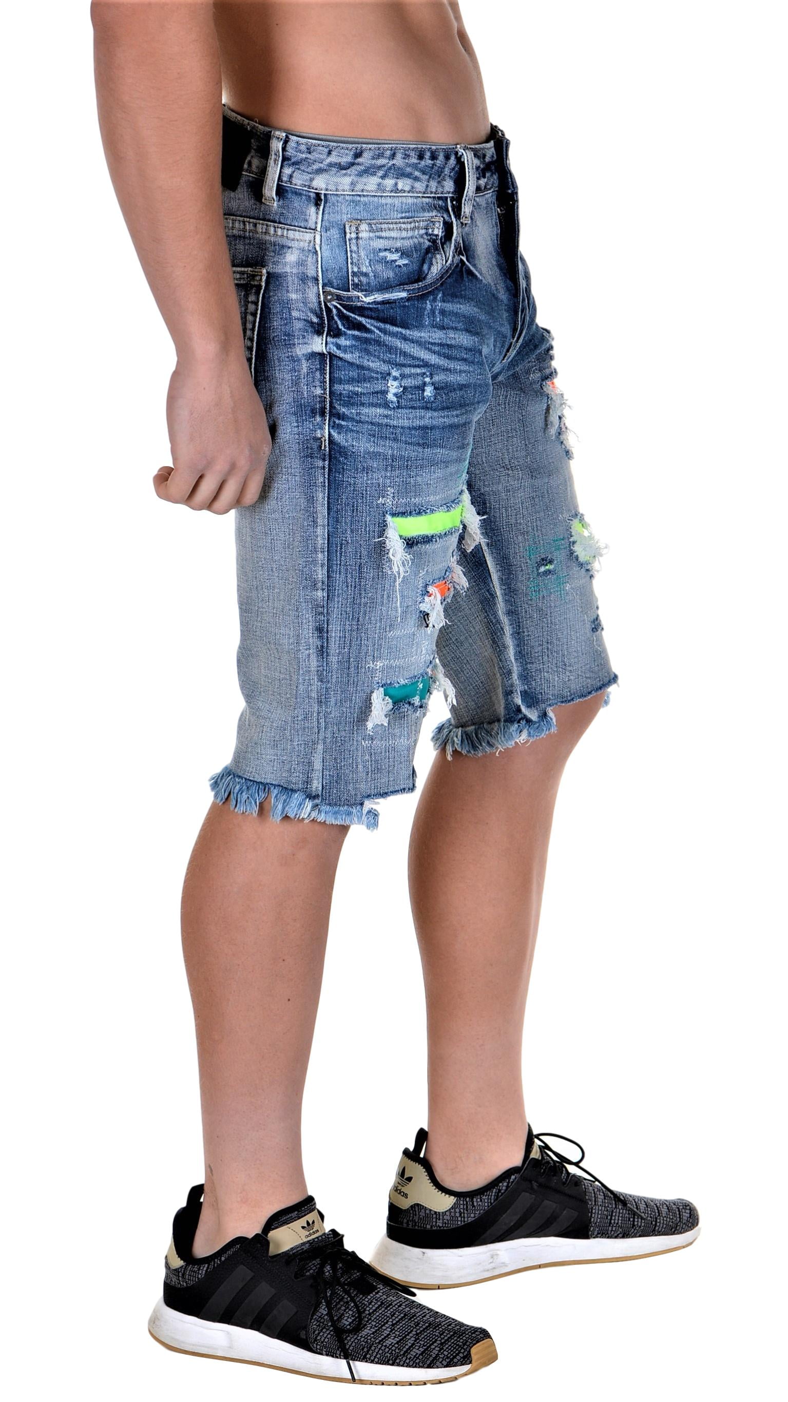 smoke rise denim shorts