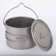 thumbnail image 5 of Taza de exterior Lixada 900ml taza de titanio olla Ultraligero taza portátil olla colgante con tapa Lixada Taza de exterior, 5 of 7