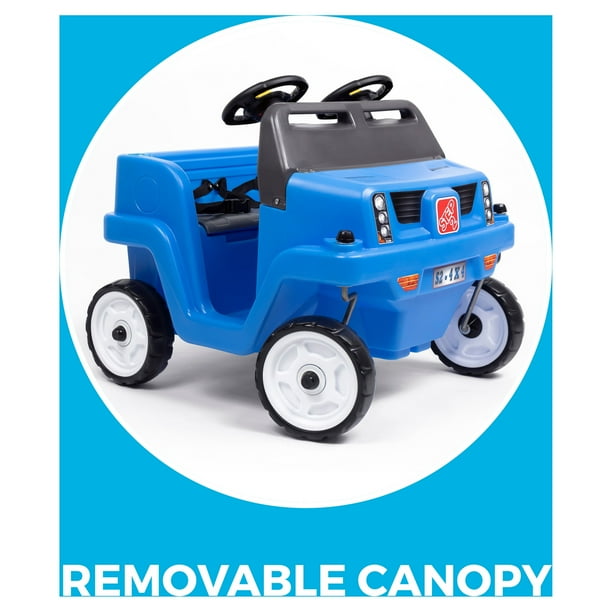Step2 Side-by-Side Push Around SUV Blue Stroller for Daycare