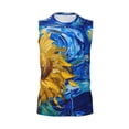thumbnail image 6 of Picia Whimsical Sunflowers Night Sky mens Cotton Tank Undershirts , Moisture-wicking Ribbed Tanks, Lightweight Cotton Tank Undershirts-X-Large, 6 of 8