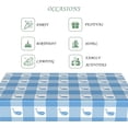 thumbnail image 6 of 60x84 Inch Checkered Rectangle Tablecloth Childish Ocean Whale Blue Plaid Table Cloth Washable Durable Table Cover for Kitchen Dining Picnic Summer Beach Party Decor, 6 of 7