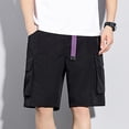 thumbnail image 4 of Zynoxe Mens Cargo Shorts Quick Dry Lightweight Outdoor Workout Hiking Shorts Fashion Waterproof Training Plus Size Athletic Shorts with Pockets Black M, 4 of 6