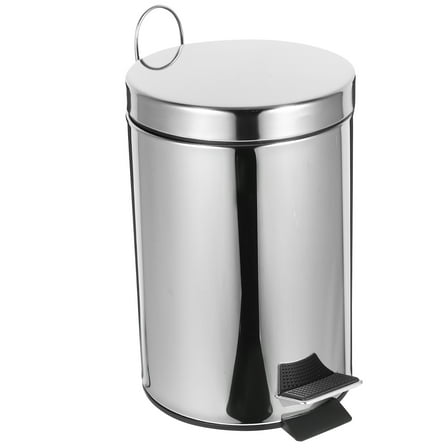 Niceauty Stainless Steel Trash Can with Foot Pedal and Flipping Lid for Home Use