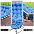 thumbnail image 4 of Outdoor Hanging Egg Chair, Garden Swing Chair with Stand, Patio Rattan Egg Swing with Cushion and Pillow for Porch Deck Backyard, Gray, 4 of 26