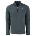 thumbnail image 2 of Men's Cutter & Buck  Heather Black Carolina Panthers Peshastin Eco Fleece Tri-Blend Raglan Recycled Quarter-Zip Jacket, 2 of 3