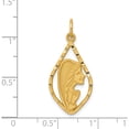 thumbnail image 5 of 14K Yellow Gold Blessed Mary Charm (30.75 X 14.5) Made In United States c1919, 5 of 6