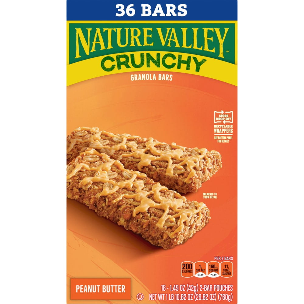 Nature Valley Peanut Butter Crunchy Granola bars 18 ct - 3 Pack
