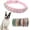 Pink, variant on 1Pack Spiked Dog Collar,Mushroom Rivet Spike Puppy Collars Girls Boys Leather Studded Cat Collar Metal Buckle for XXS XS Small Medium Large Terrier Breed