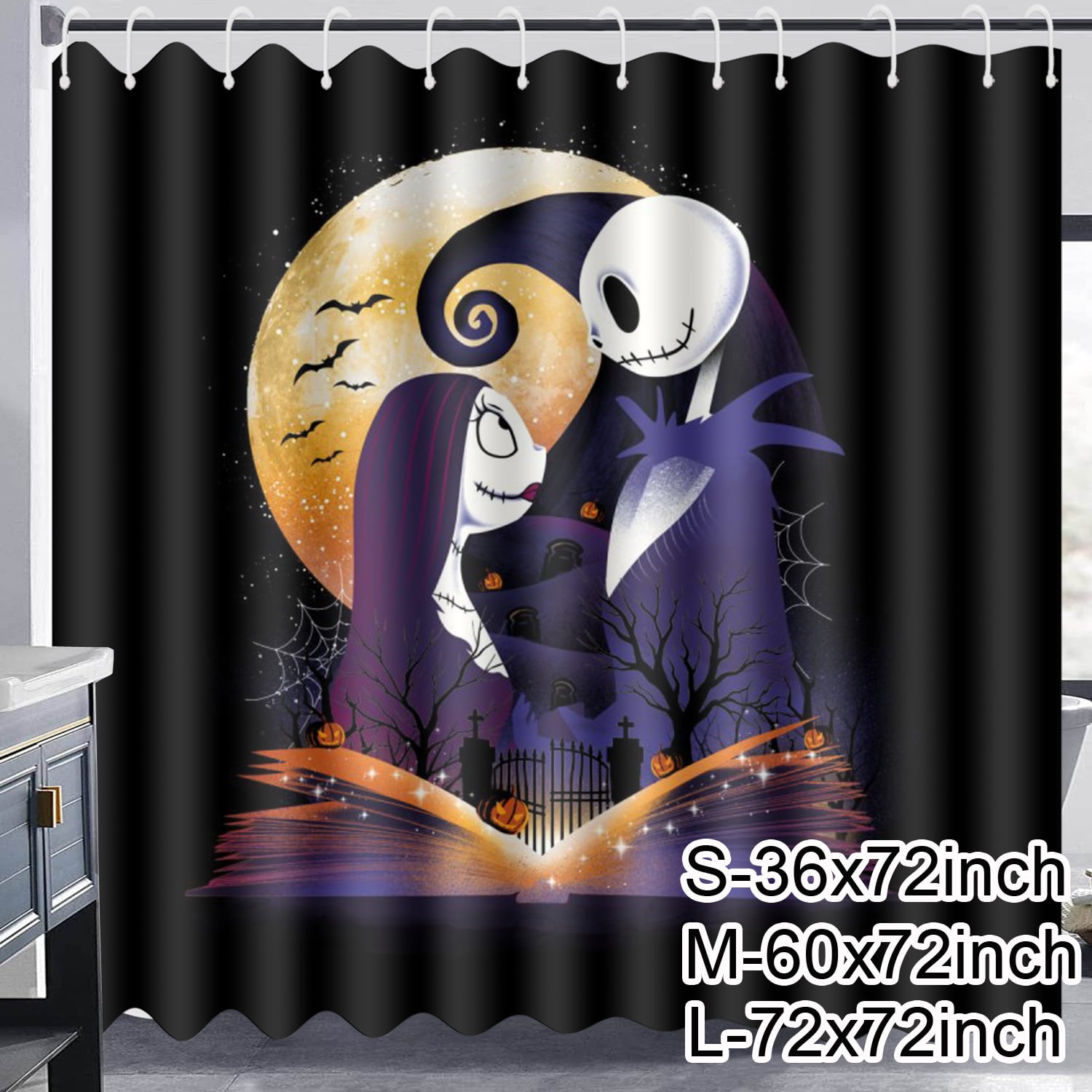 The Nightmare Before Christmas Shower Curtain Christmas Shower Curatin
