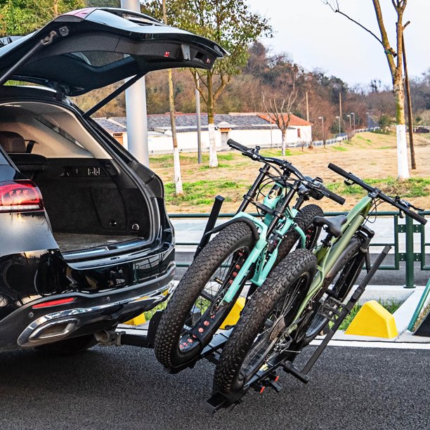 Porte-vélos D'attelage Style Plateau, Inclinable, Pour 2 Vélos - Neuf