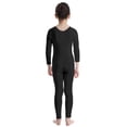 thumbnail image 2 of iEFiEL Kids Girls Long Sleeves Ballet Dance Gymnastics Leotard Jumpsuit Black 10-12, 2 of 6