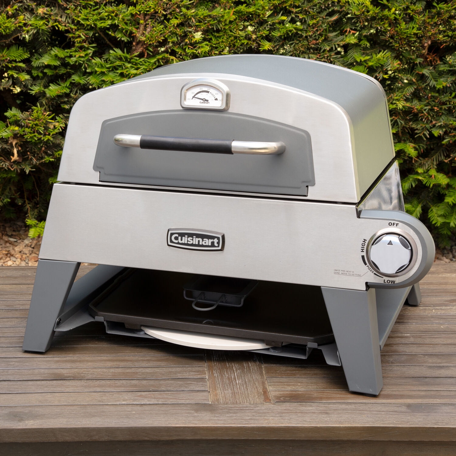 Cuisinart CGG-403 3-in-1 Grill, Griddle and Pizza Oven, Stainless Steel