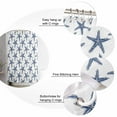 thumbnail image 5 of Shower Curtain, Seamless Marine Blue Starfish Waterproof Shower Curtain Set with Hooks for Bathroom Showers,Stalls and Bathtubs,72x84In Summer Ocean Life on White, 5 of 7