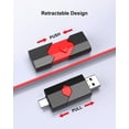 thumbnail image 3 of Memoria USB Aiibe 64GB USB-C + USB-A Doble Puerto Roja, 3 of 8