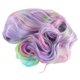 thumbnail image 4 of Highlight Dyed Mid-Length Curly Hair Synthetic Wig Wavy Rainbow Wig, 4 of 5