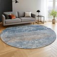 thumbnail image 6 of Addison Rugs Mayfield Premium Machine Washable Transitional Abstract Denim Round Rug, 8' x 8', 6 of 6