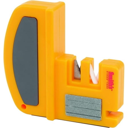 Smith s 50729 Deluxe Fillet Knife & Hook Sharpener - Portable Outdoor Tool - Multiple Sharpening Grooves - Line Cutter - Pocket Knives & Straight Blades - Lightweight & Durable - Fishing Hook