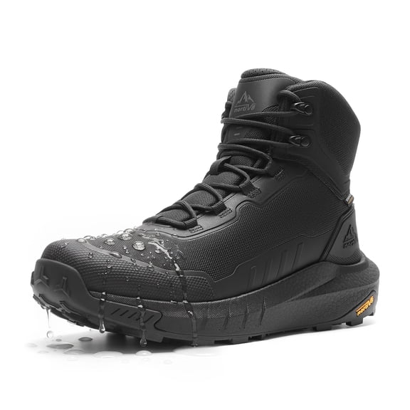 NORTIV 8 Men's Waterproof Work Tactical Hiking Boots Military Combat Boots with Arch Support, Lightweight Cushion Sole for Work All Day Outdoor Motorcycle