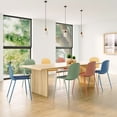 thumbnail image 3 of Jamesdar, Serena Stackable Dining Chair with cushion. Set of 4, Indoor/ Outdoor, Polypropylene, Steel, Whale Blue, 3 of 5