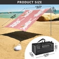 thumbnail image 4 of Portable Beach Tent Sun Shelter With Ground Pegs Water And Wind Resistant Sun Shade Canopy Angle Adjustable White Bunny with Easter Eggs, 4 of 7