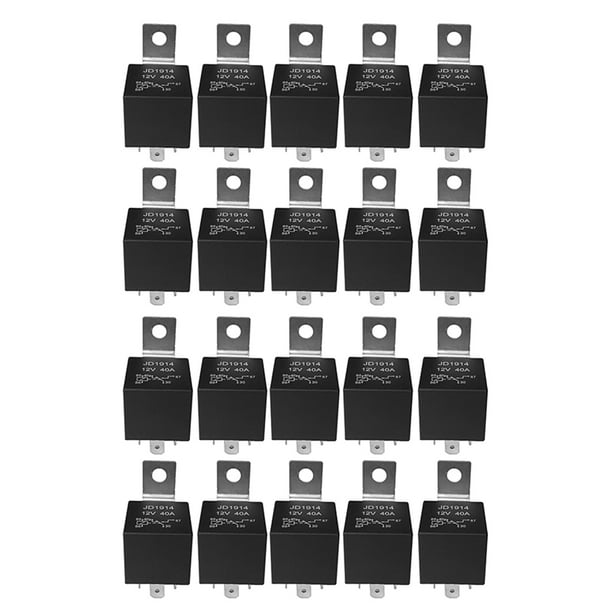 20 Pcs 5 Pin 12V Relay Switch (SPDT) (30/40 Amp) 12 Volt Automotive
