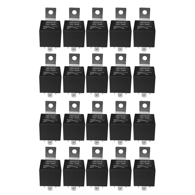 20 Pcs 5 Pin 12V Relay Switch (SPDT) (30/40 Amp) 12 Volt Automotive Relay for Automotive Fans