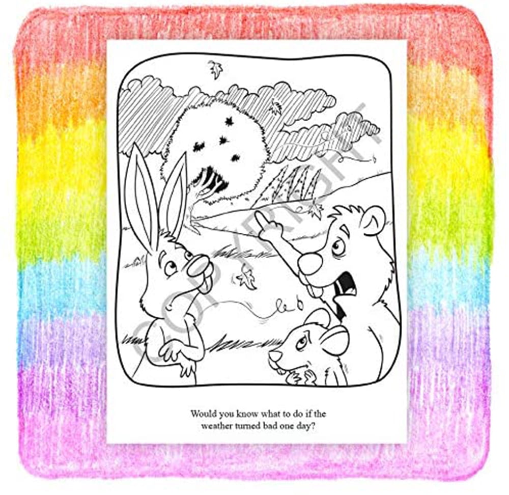 ZoCo 25-Pack Learning Natural Disaster Safety 16-Page Coloring Book Set
