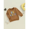 thumbnail image 6 of Aojekbee Kids Boys Sweatshirt, Long Sleeve Crew Neck Letters Print Pullover Casual Fall Tops, 6 of 10