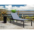 thumbnail image 3 of Kozyard Aluminum Outdoor Full Flat Chaise Lounge Recliner for Pools Patio Outdoor Lounging - Comfortable Patio Chair Poolside Lounger (Gray, 1 Pack), 3 of 7