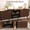 thumbnail image 4 of Fluted TV Stand with Storage, Mid Century Modern Entertainment Center, Wood TV Console with Cable Management for Living Room and Bedroom, 63 Inch, 4 of 6