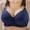 Blue, variant on FRSASU Plus size Woman's Embroidered Glossy Comfortable Breathable Bra Underwear No Rims Pink XL