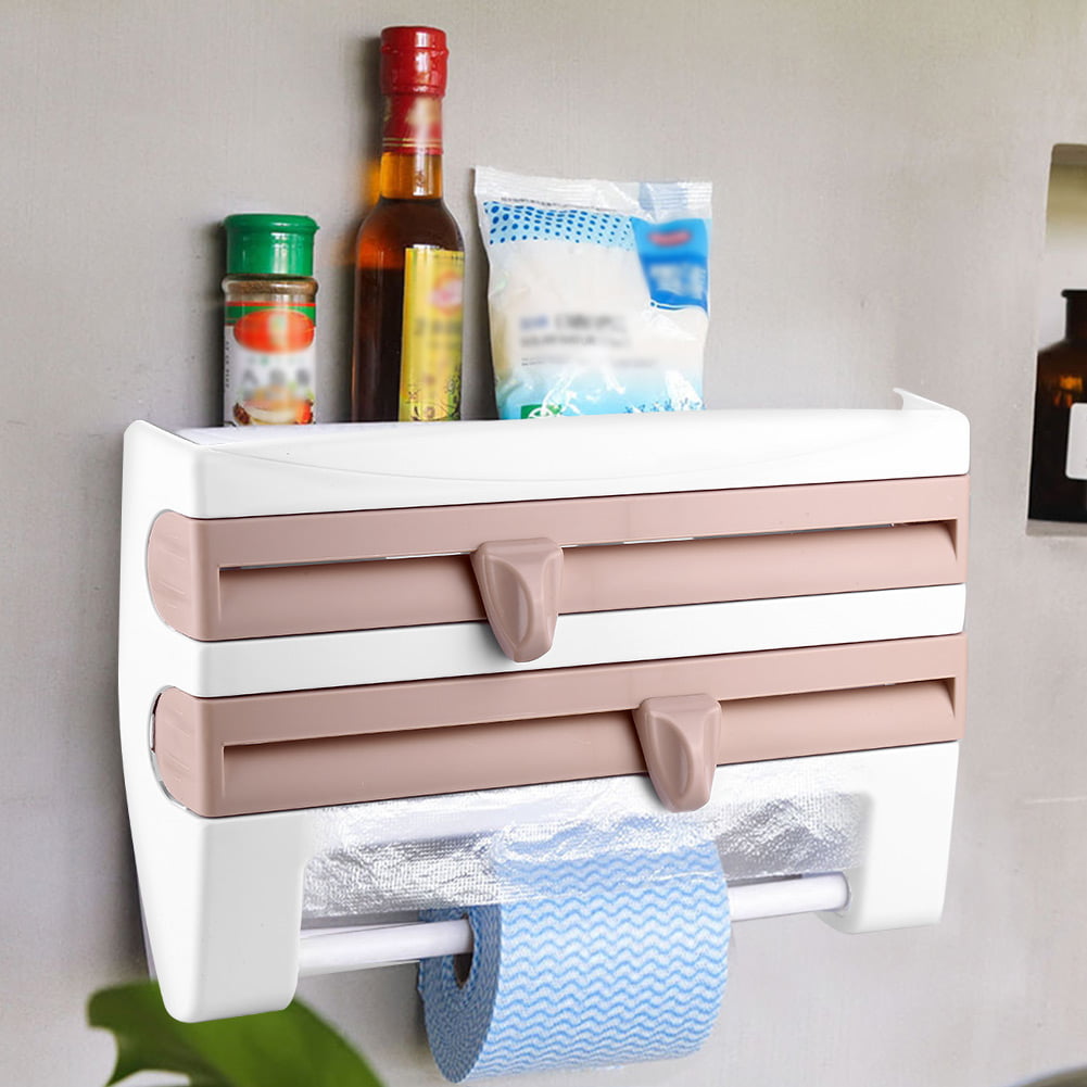 Plastic bags Paper Towel Roll Holder Towel Rack Dispenser Kitchen Bathroom USA 