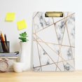 thumbnail image 6 of FMSHPON MarbleGold Line Clipboard Hardboard Wood Nursing Clip Board and Pull for Standard A4 Letter 13x9 inches, 6 of 8