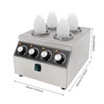 thumbnail image 5 of Vintoro Stainless Steel Electric Sauce Warmer Dispenser with 4 Squeeze Bottles, Sauce Heat Preservation Machine, 5 of 18